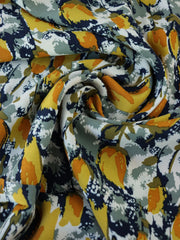Load image into Gallery viewer, Tulip Garden (Mustard) Rayon Crepe
