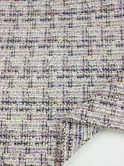 Load image into Gallery viewer, Purple Tweed Boucle Jacquard Knit