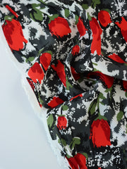 Load image into Gallery viewer, Tulip Garden (Red) Rayon Crepe