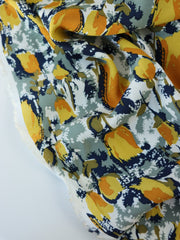 Load image into Gallery viewer, Tulip Garden (Mustard) Rayon Crepe