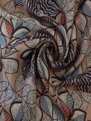 Load image into Gallery viewer, 2YD PRECUT; Groovy Foliage on Latte Viscose Satin