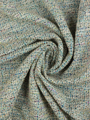 Load image into Gallery viewer, Blue/Ivory Tweed Boucle Jacquard Knit