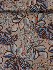 Load image into Gallery viewer, 2YD PRECUT; Groovy Foliage on Latte Viscose Satin