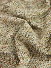 Load image into Gallery viewer, Camel/Ivory Tweed Boucle Jacquard Knit