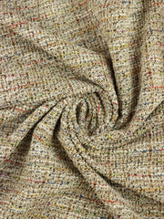 Load image into Gallery viewer, Camel/Ivory Tweed Boucle Jacquard Knit