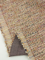 Load image into Gallery viewer, Peach/Ivory Tweed Boucle Jacquard Knit