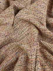 Load image into Gallery viewer, Peach/Ivory Tweed Boucle Jacquard Knit