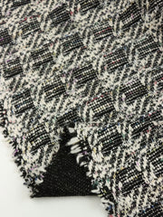 Load image into Gallery viewer, Black Tweed Boucle Jacquard Knit W/ Mini Sequins