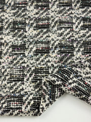 Load image into Gallery viewer, Black Tweed Boucle Jacquard Knit W/ Mini Sequins
