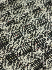 Load image into Gallery viewer, Black Tweed Boucle Jacquard Knit W/ Mini Sequins