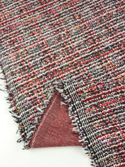 Load image into Gallery viewer, Red/Black Tweed Boucle Jacquard Knit