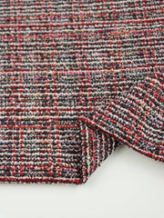 Load image into Gallery viewer, Red/Black Tweed Boucle Jacquard Knit