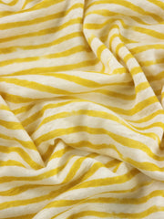 Load image into Gallery viewer, Golden Yellow & White Brushed Stripe 100% Linen Knit | Made in Italy