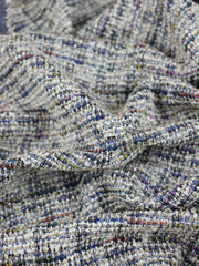 Load image into Gallery viewer, Navy Tweed Boucle Jacquard Knit