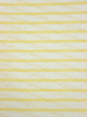 Load image into Gallery viewer, 1/4" Butter Yellow & 5/8" White Yarn Dyed Stripe 100% Linen Knit | Made in Italy