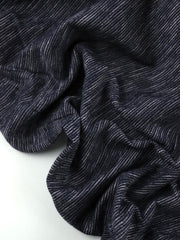 Load image into Gallery viewer, Navy Mini Stripes 100% Linen Knit | Made in Italy