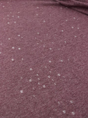 Load image into Gallery viewer, Wine Distressed Eyelet Poly/Cotton Jersey