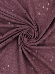 Load image into Gallery viewer, Wine Distressed Eyelet Poly/Cotton Jersey