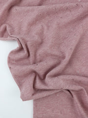 Load image into Gallery viewer, Dusty Pink Distressed Eyelet Poly/Cotton Jersey