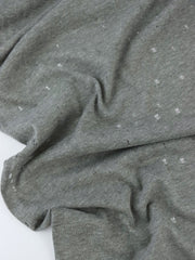 Load image into Gallery viewer, Medium Gray Distressed Eyelet Poly/Cotton Jersey