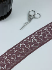 Load image into Gallery viewer, Rose Taupe 2" Wide Stretch Lace