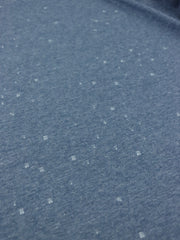 Load image into Gallery viewer, Denim Distressed Eyelet Poly/Cotton Jersey