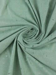 Load image into Gallery viewer, Mint Tea Distressed Eyelet Poly/Cotton Jersey