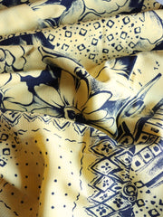 Load image into Gallery viewer, 2YD 30IN Stamped on Yellow Cotton Blend Woven | Kayla's Destash