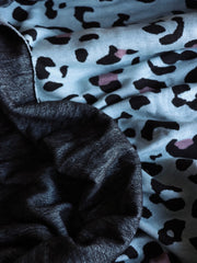 Load image into Gallery viewer, 1YD 28IN Blue Leopard French Terry | Kayla's Destash