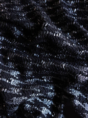 Load image into Gallery viewer, 2YDS Silver Houndstooth on Black Sweater Knit W/Nupps | Kayla's Destash