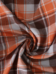 Load image into Gallery viewer, Brown & Orange Plaid Flannel