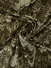 Load image into Gallery viewer, Sage Mist & Olive Marbled Geometric 100% Silk Jersey