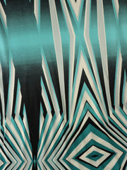 Load image into Gallery viewer, Teal Geometric 100% Silk Jersey