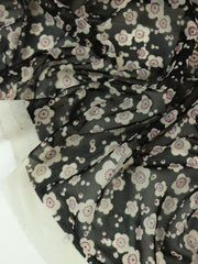 Load image into Gallery viewer, Val Floral on Black Stretch Mesh