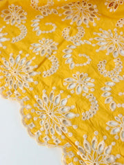Load image into Gallery viewer, Yellow Sanibel 100% Cotton Broderie Anglaise