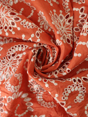Load image into Gallery viewer, Rust Sanibel 100% Cotton Broderie Anglaise