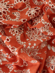 Load image into Gallery viewer, Rust Sanibel 100% Cotton Broderie Anglaise