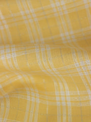 Load image into Gallery viewer, Yellow Plaid W/ Lurex 100% Linen