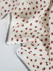 Load image into Gallery viewer, Acorn Dot on Ivory Linen Rayon Blend