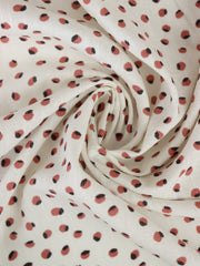 Load image into Gallery viewer, Acorn Dot on Ivory Linen Rayon Blend