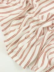 Load image into Gallery viewer, Rust Double Pinstripe Rayon Spandex Jersey | Made in USA