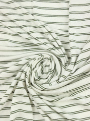 Load image into Gallery viewer, Light Olive Double Pinstripe Rayon Spandex Jersey | Made in USA