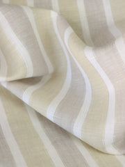 Load image into Gallery viewer, Beige/Taupe/Ivory Stripe W/ Lurex 100% Linen
