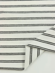 Load image into Gallery viewer, Black Double Pinstripe Rayon Spandex Jersey | Made in USA