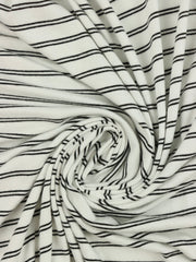 Load image into Gallery viewer, Black Double Pinstripe Rayon Spandex Jersey | Made in USA