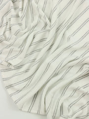 Load image into Gallery viewer, Heather Gray Double Pinstripe Rayon Spandex Jersey | Made in USA