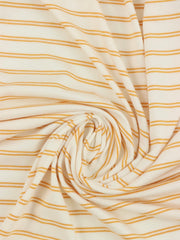 Load image into Gallery viewer, Golden Yellow Double Pinstripe Rayon Spandex Jersey | Made in USA