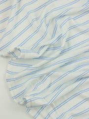 Load image into Gallery viewer, Light Periwinkle Blue Double Pinstripe Rayon Spandex Jersey | Made in USA