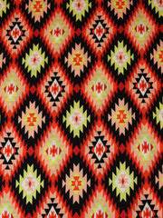 Load image into Gallery viewer, Citrine & Red Edgy Diamonds Rayon Challis