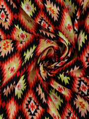 Load image into Gallery viewer, Citrine & Red Edgy Diamonds Rayon Challis